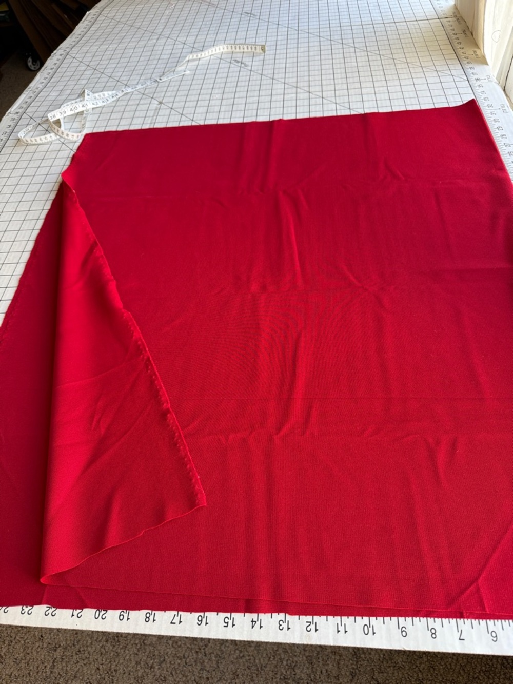 Red Gaberdine Fabric 7/8 Yard x 58” Medium Weight Suiting - Picture 4 of 11